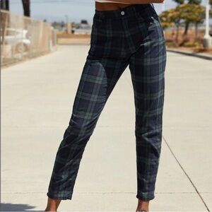 Brandy Melville John galt plaid straight leg pants size small